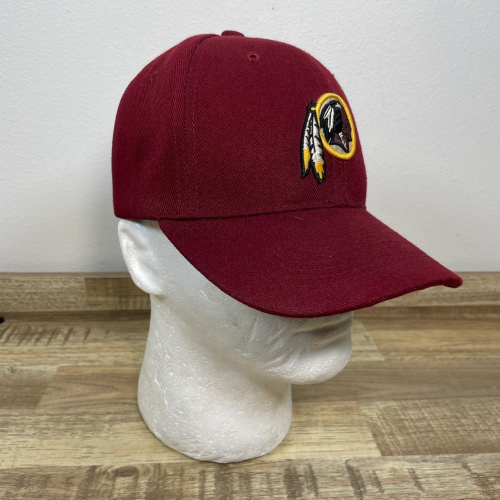 Washington Redskins Hat NFL Mens Burgundy Adjustable Football Cap Retired Logo - Picture 3 of 6